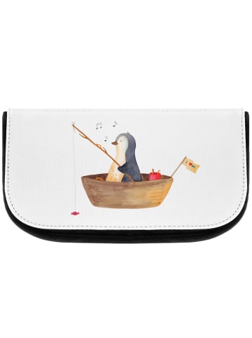 Mr. & Mrs. Panda Kosmetiktäschchen Pinguin Angelboot ohne Spruch in Weiß