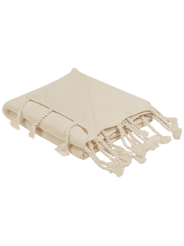 Beliani Kuscheldecke NAZILLI in Beige - (W) 125 x (H) 1 x (L) 150 cm