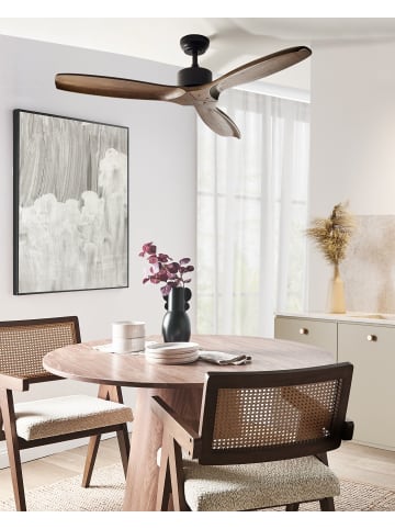 Beliani 2-tlg Deckenventilator ohne Beleuchtung ARANI in Braun/Schwarz