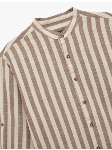 KOTON SHIRTS LS in Braun Gestreift