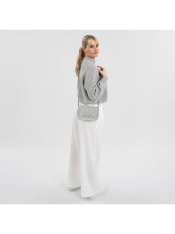 Liu Jo Sera Mini Bag Schultertasche 18 cm in pearl grey metalizz