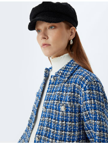 KOTON Blazer in Blau Karomuster
