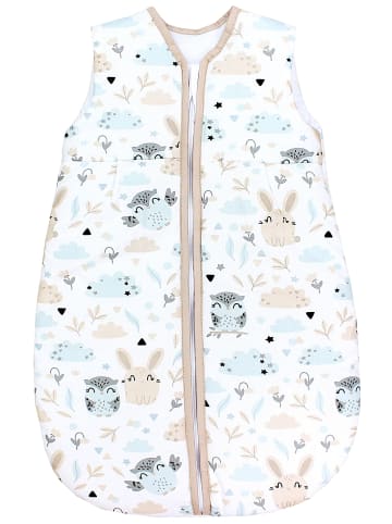 TupTam Baby Ganzjahres Schlafsack Ärmellos Wattiert in beige/grau