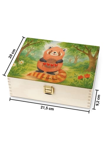 Mr. & Mrs. Panda holz teedose Roter Panda Design ohne Spruch in Weiß