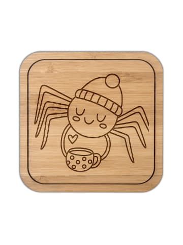 Mr. & Mrs. Panda kork untersetzer Spinne Agathe Kaffee ohne Spruch in Transparent