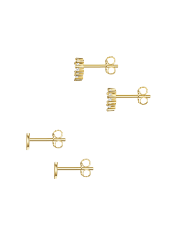 Glanzstücke München Ohrstecker Herz Sterling Silber Zirkonia in gelbgold