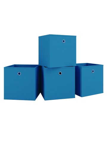 VCM  4er Set Faltbox Klappbox Aufbewahrungsbox Boxas in Blau