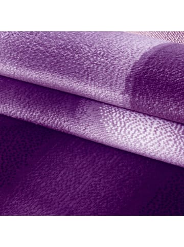 KADIMA DESIGN Teppich Kurzflor Waschbar Wellen INN Strapazierfähig OEKO-TEX in Violett