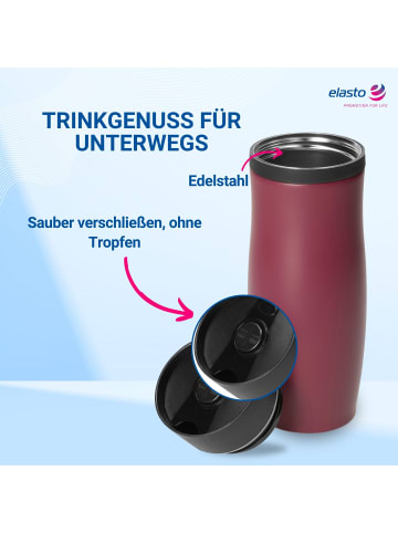 elasto Thermobecher "Milano" in rot - 350 ml