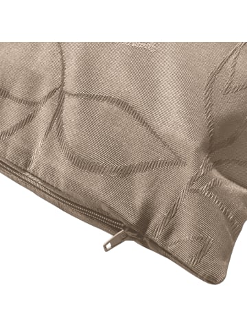 Erwin Müller Jacquard, Baumwollmischung Outdoor-Kissenhülle Terrassa in cappuccino