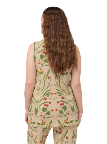 Ulla Popken Pyjama-Shirt in perlweiß