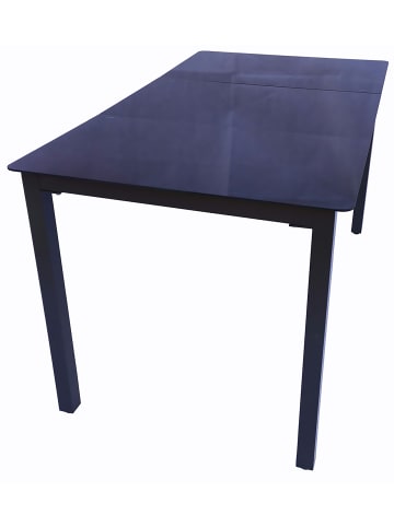 VCM  Aluminium Glas Gartentisch Balkontisch 189x90 cm in Schwarzglas