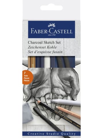 Faber-Castell Zeichenset Kohle Sketch sortiert im Etui
