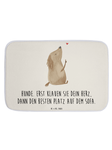 Mr. & Mrs. Panda Badvorleger Hund Liebe mit Spruch in Weiß