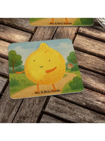 Mr. & Mrs. Panda Tassenuntersetzer Beste Freunde Zitrone Design ... in Weiß