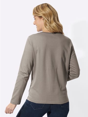 Sieh an! Sweatshirt in taupe-dunkeltaupe