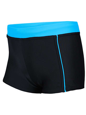 Aquarti Jungen Kinder Badehose Seitliche Paspel in schwarz/blau