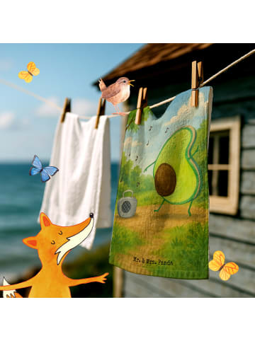 Mr. & Mrs. Panda Handtuch Avocado Tanzen Design ohne Spruch in Weiß