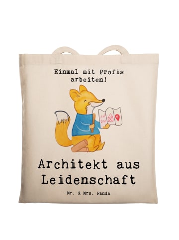 Mr. & Mrs. Panda Shopper Architekt Leidenschaft mit Spruch in Creme