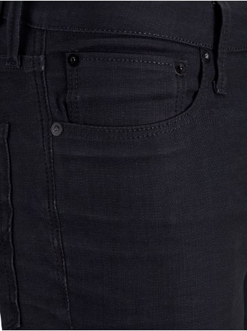 Jack & Jones Tim JJ 721 / Straight Fit Jeans Raw Button-Fly in Schwarz