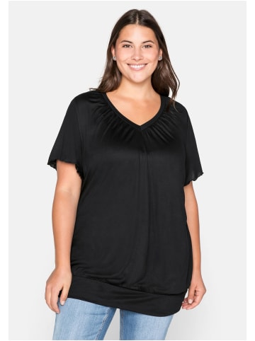 sheego T-Shirt in schwarz