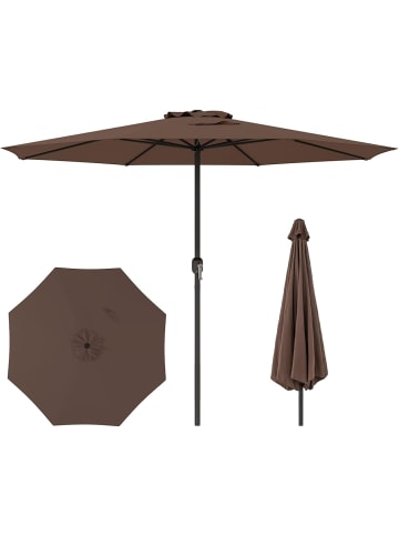 COSTWAY Sonnenschirm 350 cm in Braun