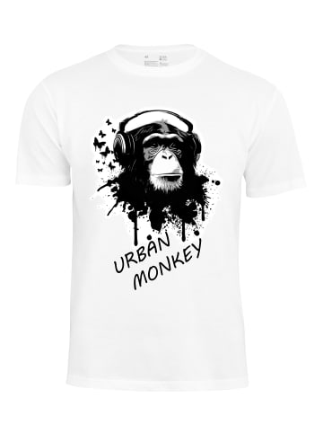 Cotton Prime® T-Shirt "URBAN MONKEY" in weiss