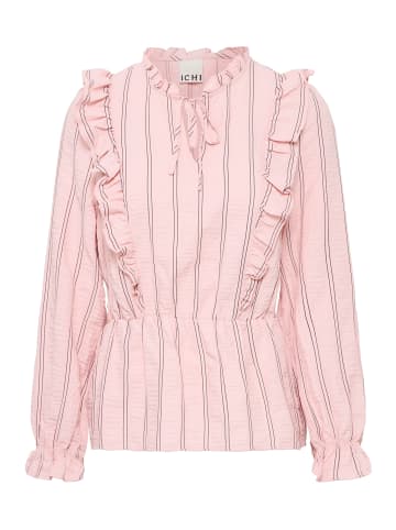 ICHI Langarm-Bluse IXOLLIE Loose fit in Silver Pink