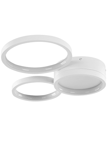 Beliani Deckenleuchten AGNAT in Weiß - (W) 45 x (H) 7 x (L) 40 cm