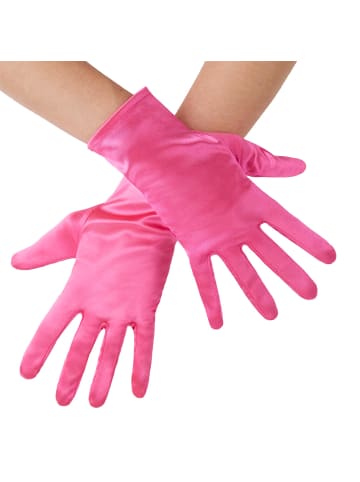 tectake Edle Satin-Handschuhe in Einheitsgröße, pink