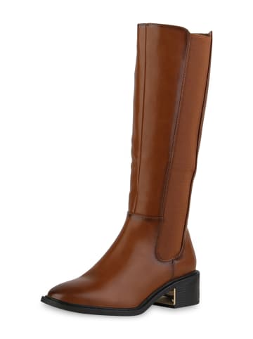 VAN HILL Klassische Stiefel Aurora in Hellbraun