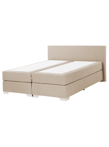Beliani 5-tlg Doppelbett PRESIDENT in Beige/Silber