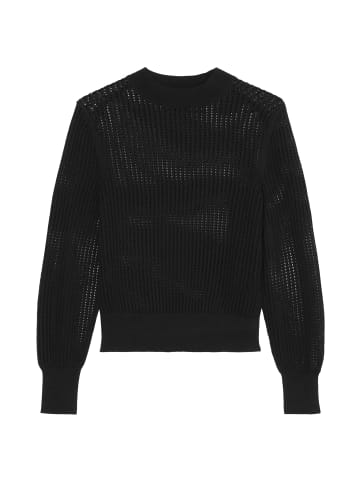 Marc O'Polo Ajour-Strickpullover slim in Schwarz