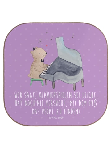 Mr. & Mrs. Panda Drink Coaster Klavier Herausforderung mit Spruch in Lavendeltraum