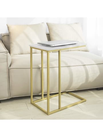 SoBuy Beistelltisch in Golden - (B)30 x (H)61 x (T)48 cm