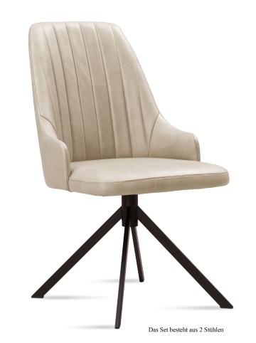 58 aufm Kessel ESSZIMMERSTUHL (2er-Set) Dunya 52x91x60 Schwarz/Grau