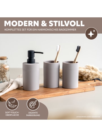 bremermann Badezimmer-Set SAVONA, Soft-Touch, rund