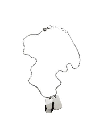 Diesel Kette The Two Tags in silber
