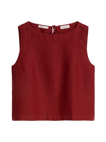 Marc O'Polo Ärmellose Leinenbluse regular in Tall Poppy