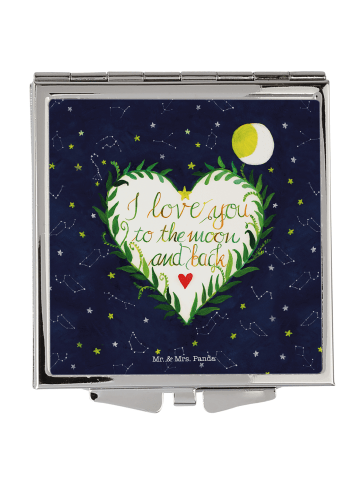 Mr. & Mrs. Panda Klappspiegel Love u to the moon & back mit Spruch in Bunt