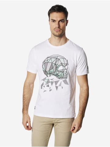 KOROSHI Baumwolle print-emb crew in weiß