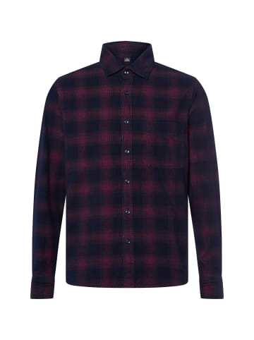 Nils Sundström Hemd in himbeer marine