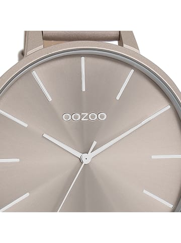 Oozoo Analog-Armbanduhr Oozoo Timepieces taupe, braun extra groß (ca. 48mm)
