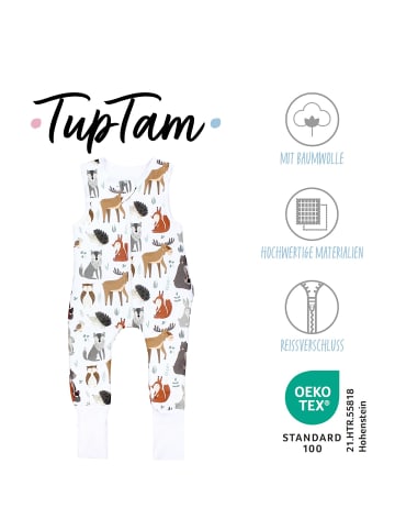 TupTam Baby Ganzjahresschlafsack mit Beinen 2,5 Tog in weiß/bronze
