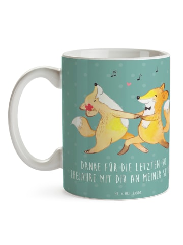 Mr. & Mrs. Panda Teetasse 30. Hochzeitstag Perlenhochzeit mit Sp... in Meeresbrise