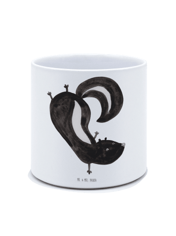 Mr. & Mrs. Panda Blumentopf Stinktier Handstand ohne Spruch in Weiß