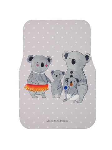 Mr. & Mrs. Panda Fahrer Autofußmatte Koala Familie ohne Spruch in Grau Pastell