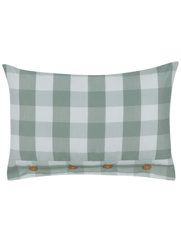 Beliani Dekokissen TAMNINE in Grün/Weiß - (W) 40 x (H) 12 x (L) 60 cm