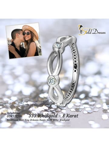 GoldDream 333 Weißgold - 8 Karat Damen Ringe Ranke Fingerring  54 (17,2)