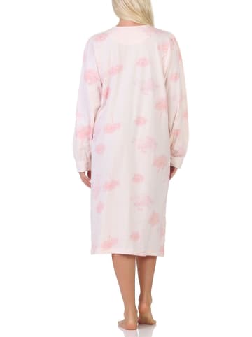 NORMANN Langarm Nachthemd klassische Design Knopfleiste am Hals - 87418 in rose